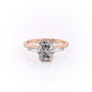 The Pave Parker Set With A 1.5 Carat Radiant Lab Diamond