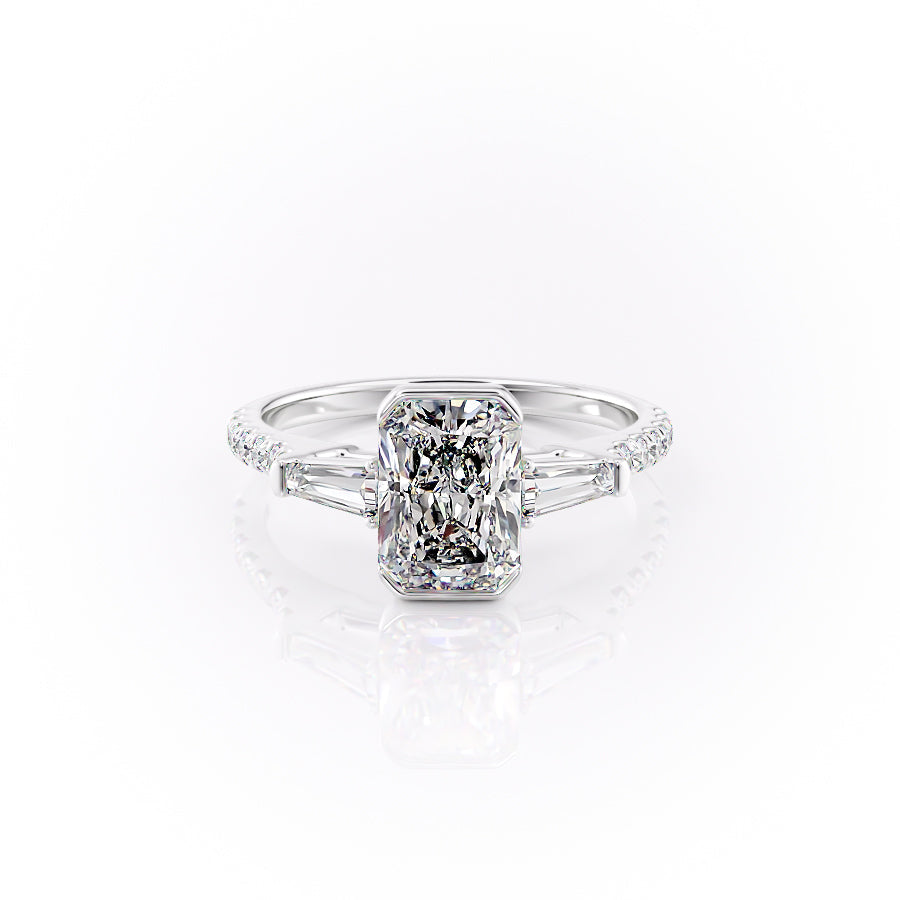 The Pave Parker Set With A 1 Carat Radiant Moissanite