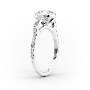 The Pave Parker Set With A 5 Carat Radiant Moissanite