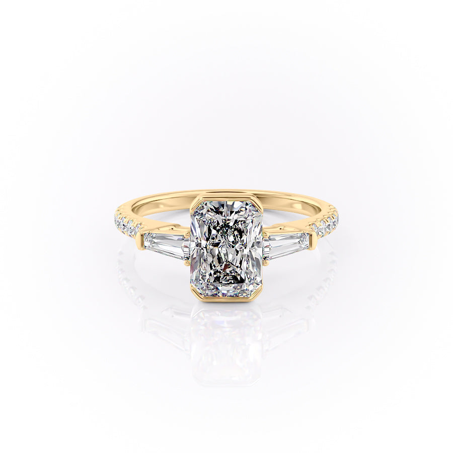 The Pave Parker Set With A 4 Carat Radiant Moissanite