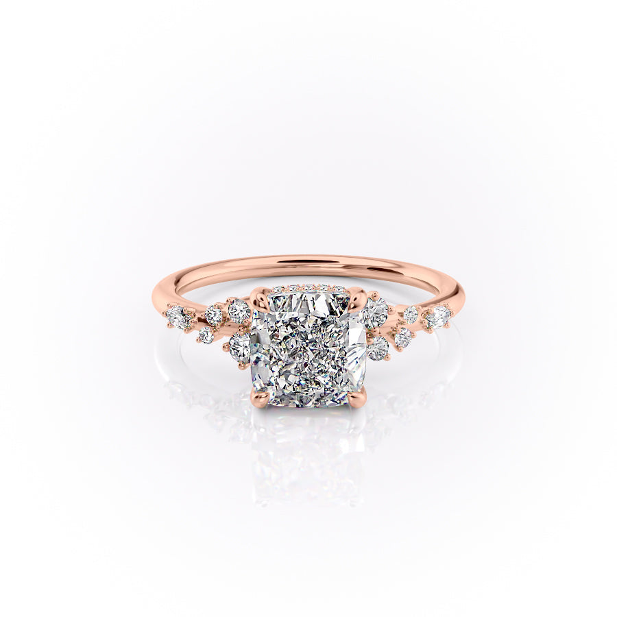 The Emma Set With A 1 Carat Cushion Lab Diamond