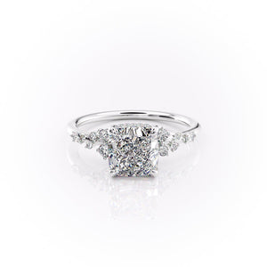 The Emma Set With A 1 Carat Cushion Moissanite