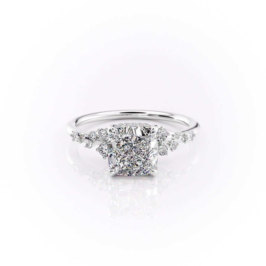 The Emma Set With A 1 Carat Cushion Lab Diamond