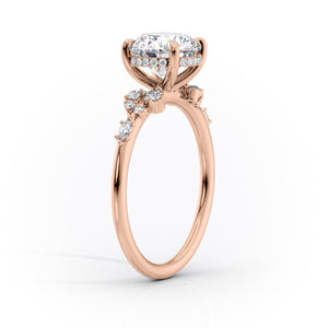The Emma Set With A 1 Carat Elongated Cushion Moissanite