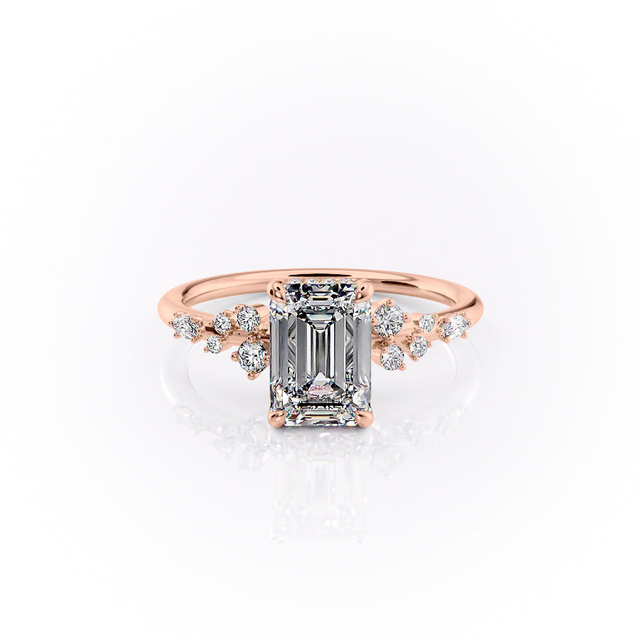 The Emma Set With A 2 Carat Emerald Moissanite
