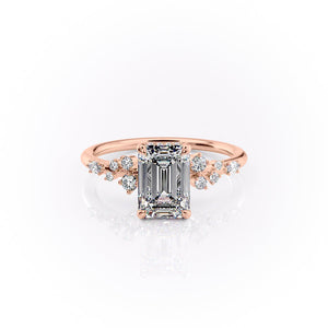 The Emma Set With A 1.5 Carat Emerald Moissanite