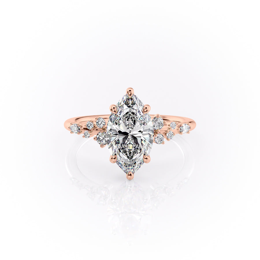The Emma Set With A 1 Carat Marquise Lab Diamond