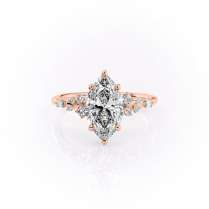 The Emma Set With A 1.5 Carat Marquise Lab Diamond