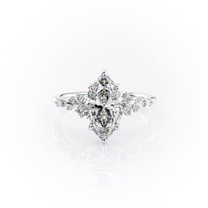 The Emma Set With A 3.5 Carat Marquise Moissanite