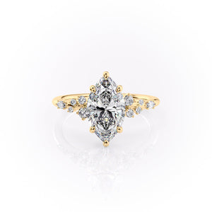The Emma Set With A 2 Carat Marquise Moissanite