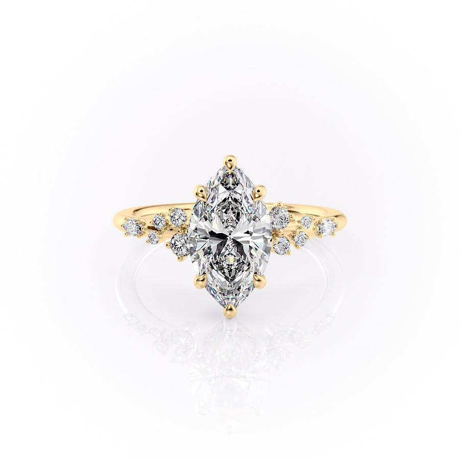 The Emma Set With A 2 Carat Marquise Moissanite