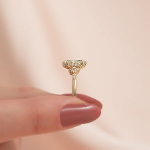 The Emma Set With A 2.5 Carat Marquise Lab Diamond