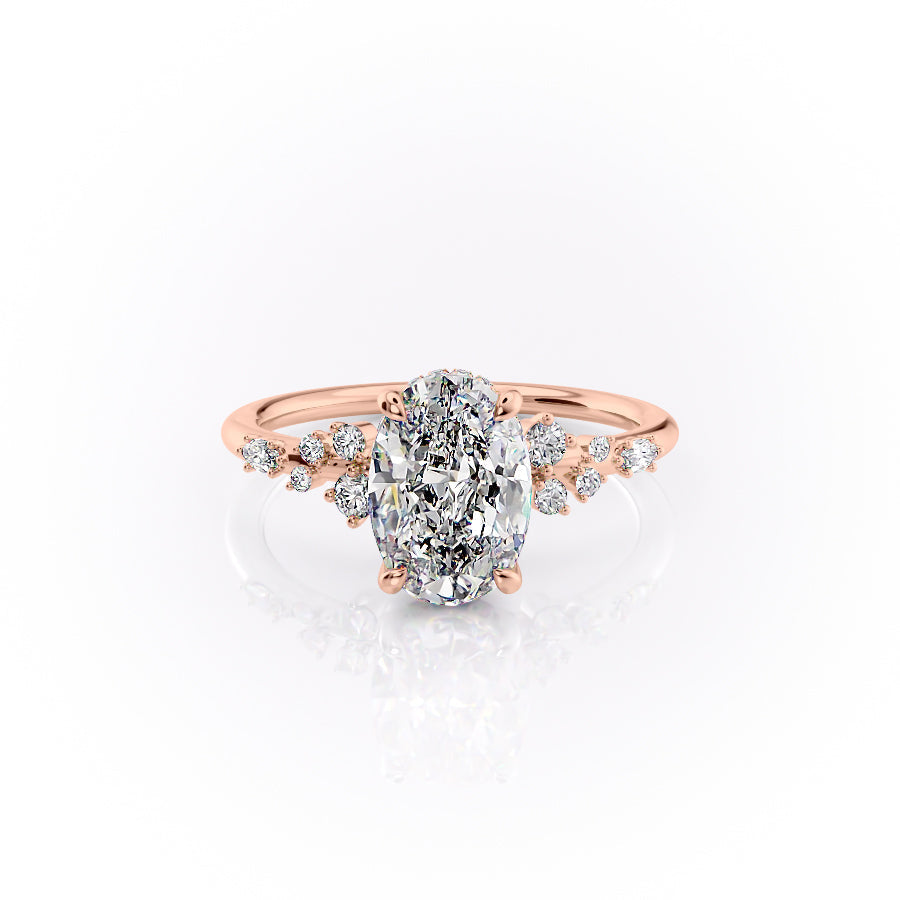 The Emma Set With A 3.5 Carat Oval Moissanite
