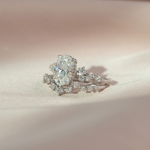 The Emma Set With A Oval Moissanite
