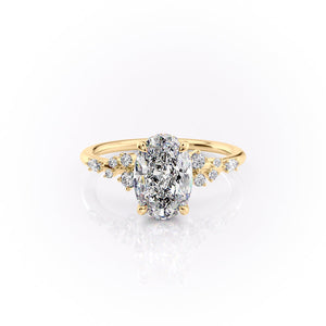 The Emma Set With A 4 Carat Oval Moissanite