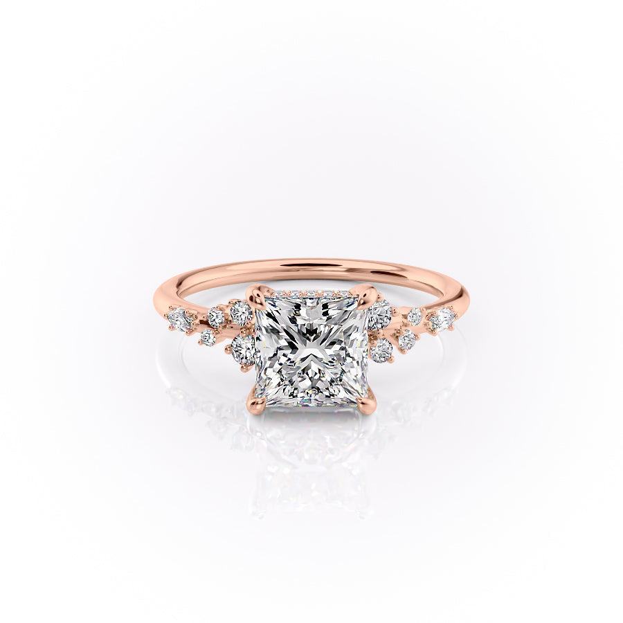 The Emma Set With A 1 Carat Princess Moissanite
