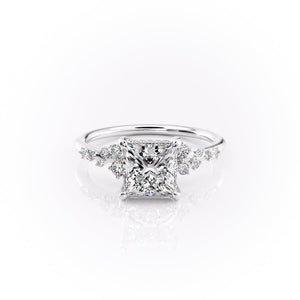 The Emma Set With A 2.5 Carat Princess Lab Diamond