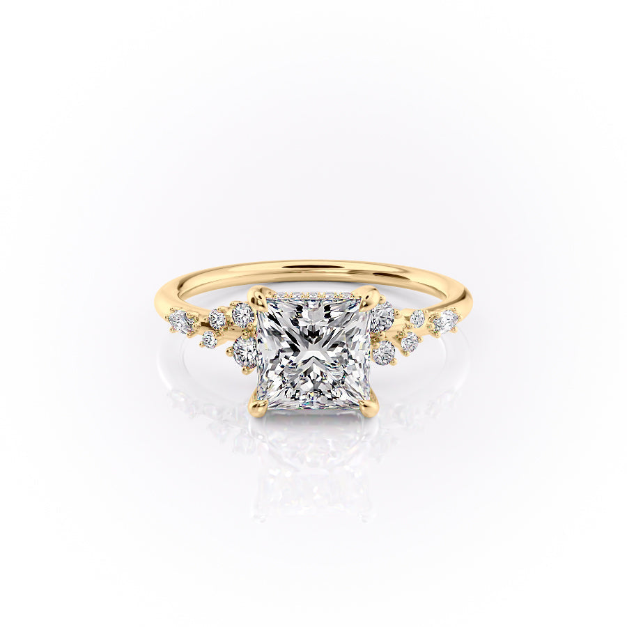 The Emma Set With A 2 Carat Princess Lab Diamond