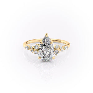 The Emma Set With A 5 Carat Pear Moissanite