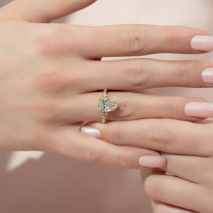 The Emma Set With A 3 Carat Pear Lab Diamond