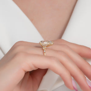 The Emma Set With A 3 Carat Pear Lab Diamond