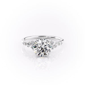 The Emma Set With A 4 Carat Round Moissanite