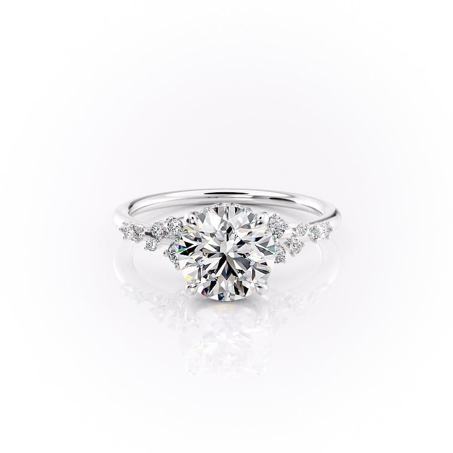The Emma Set With A 2 Carat Round Moissanite