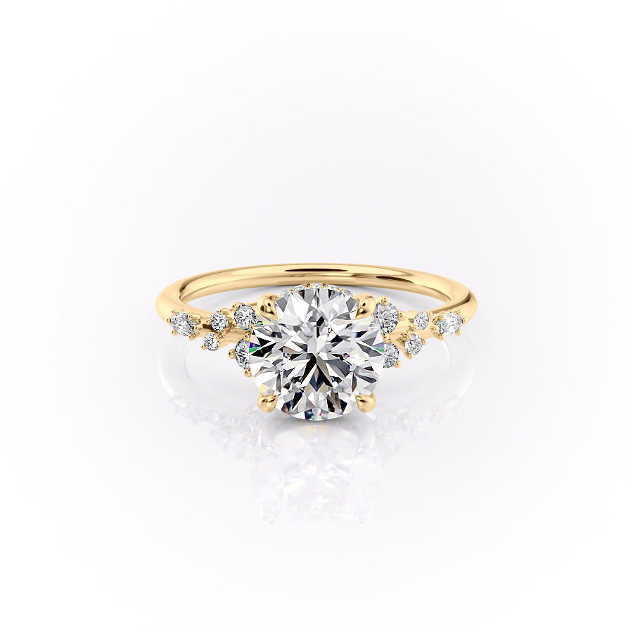 The Emma Set With A 3.5 Carat Round Moissanite