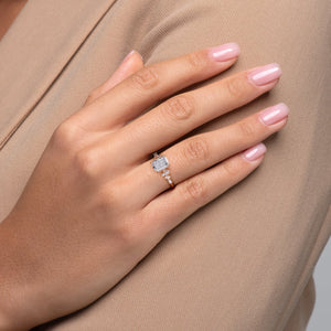The Emma Set With A 2 Carat Radiant Lab Diamond