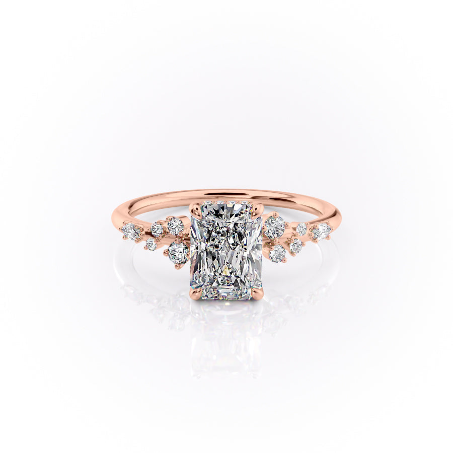 The Emma Set With A 3 Carat Radiant Moissanite