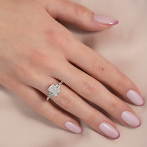 The Emma Set With A 3 Carat Radiant Lab Diamond