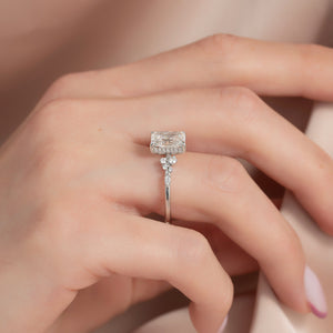 The Emma Set With A 3 Carat Radiant Lab Diamond