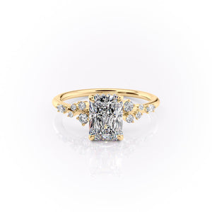 The Emma Set With A 3 Carat Radiant Lab Diamond