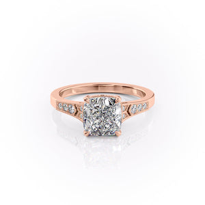 The Dianne Set With A 3 Carat Cushion Lab Diamond