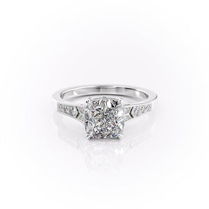 The Dianne Set With A 1 Carat Cushion Lab Diamond