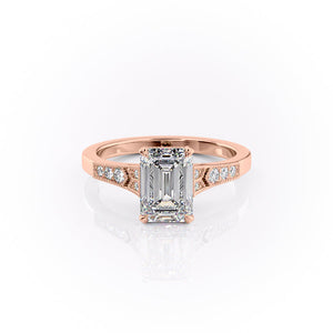 The Dianne Set With A 4 Carat Emerald Moissanite
