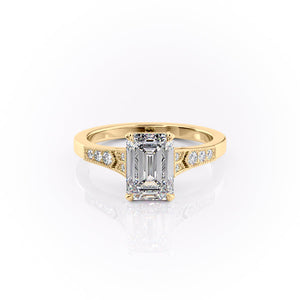 The Dianne Set With A 3 Carat Emerald Lab Diamond