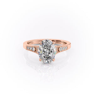 The Dianne Set With A 4 Carat Oval Moissanite