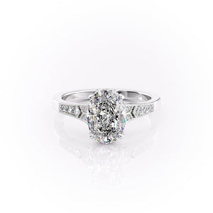 The Dianne Set With A 2.5 Carat Oval Lab Diamond