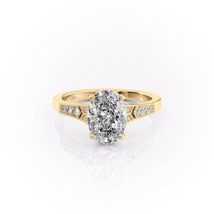 The Dianne Set With A 4.5 Carat Oval Moissanite