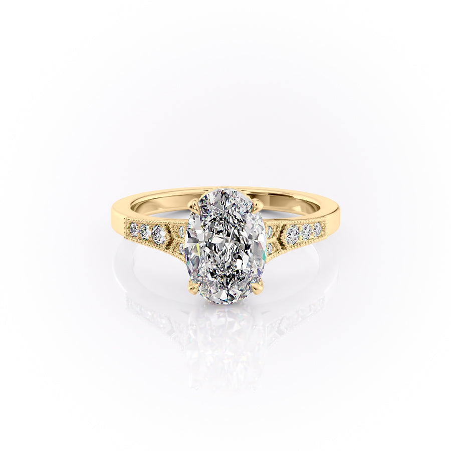 The Dianne Set With A 3 Carat Oval Lab Diamond