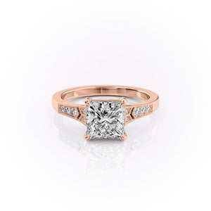 The Dianne Set With A 3 Carat Princess Lab Diamond