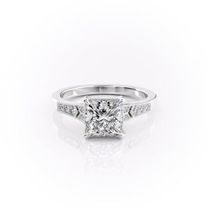 The Dianne Set With A 1.5 Carat Princess Lab Diamond
