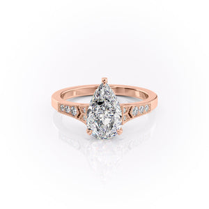 The Dianne Set With A 3 Carat Pear Lab Diamond