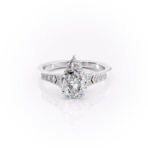 The Dianne Set With A 3 Carat Pear Lab Diamond