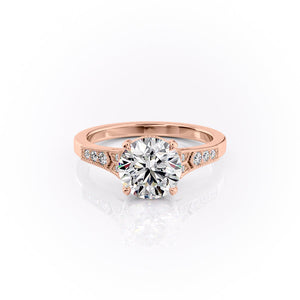 The Dianne Set With A 3 Carat Round Moissanite