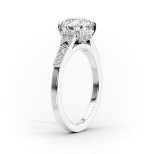 The Dianne Set With A 3 Carat Round Moissanite