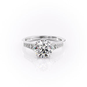 The Dianne Set With A 2.5 Carat Round Moissanite