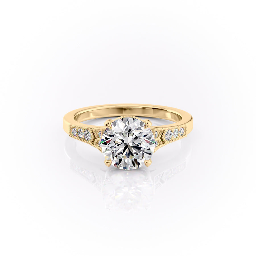 The Dianne Set With A 2 Carat Round Lab Diamond