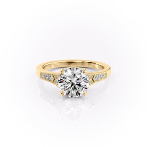 The Dianne Set With A 1 Carat Round Lab Diamond